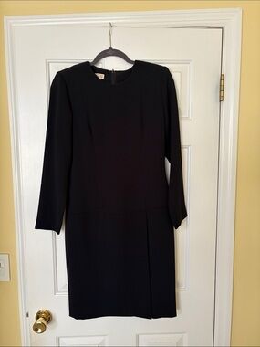 Talbots Navy Long-Sleeve Sheath Dress